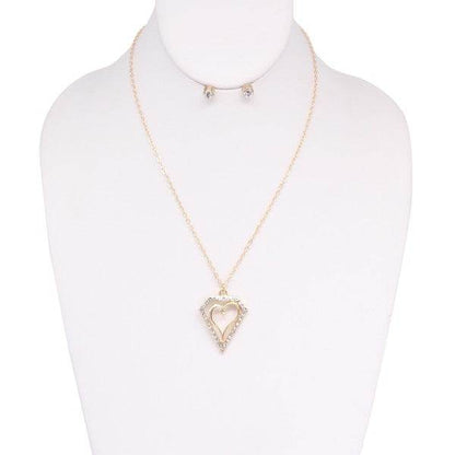 Heart Pendant necklace set - Shop Style & More | Fresh Looks, Everyday Deals & Free Shipping