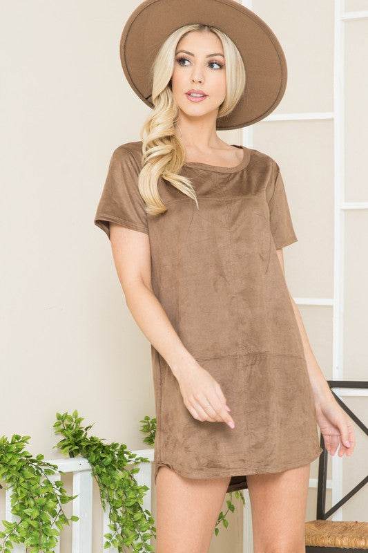 Micro Sued Tunic Dress - Shop Style & More | Fresh Looks, Everyday Deals & Free Shipping
