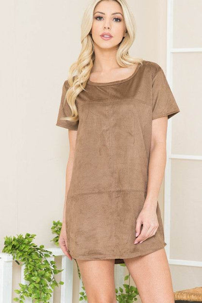 Micro Sued Tunic Dress - Shop Style & More | Fresh Looks, Everyday Deals & Free Shipping