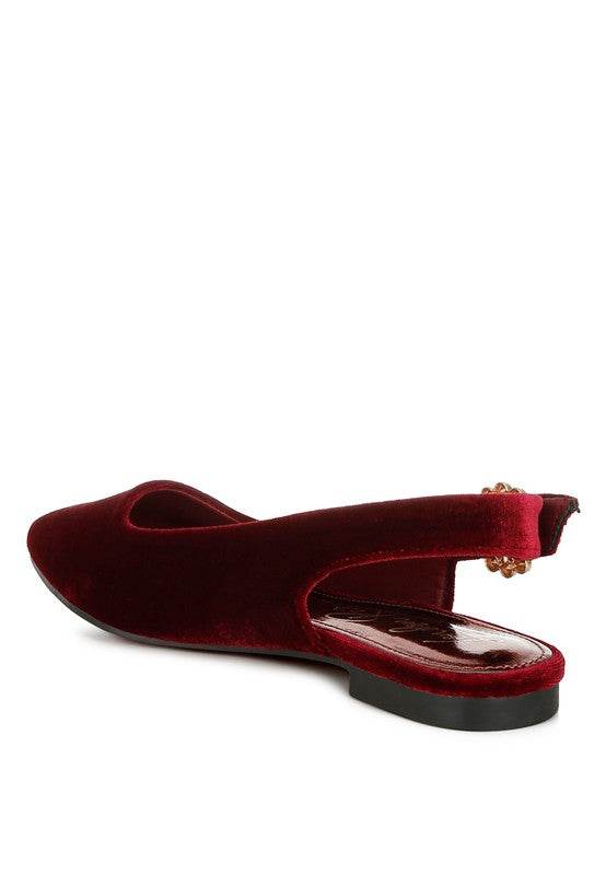 Dolan Velvet Slingback Flat Sandals - Shop Style & More | Fresh Looks, Everyday Deals & Free Shipping