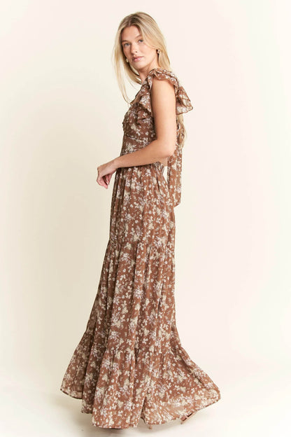Jade By Jane Ruffle Sleeve Tiered Maxi Dress - Shop Style & More | Fresh Looks, Everyday Deals & Free Shipping