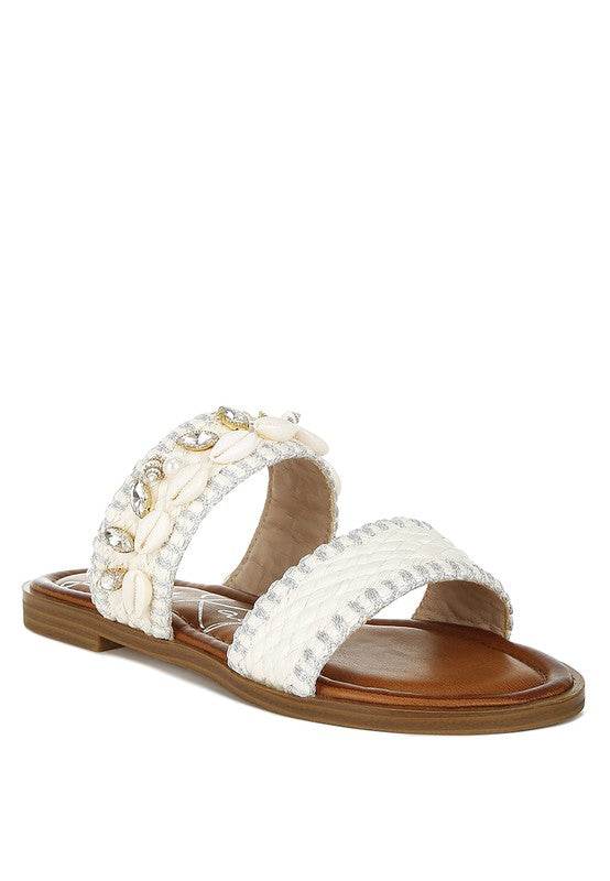 Shellfish Raffia Slip On Sandals - Shop Style & More | Fresh Looks, Everyday Deals & Free Shipping