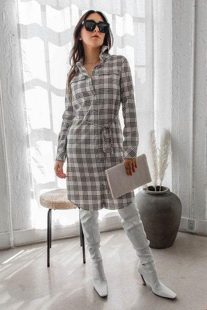 Rodeo Plaid Print Button Shirt Midi Dress - Shop Style & More | Fresh Looks, Everyday Deals & Free Shipping