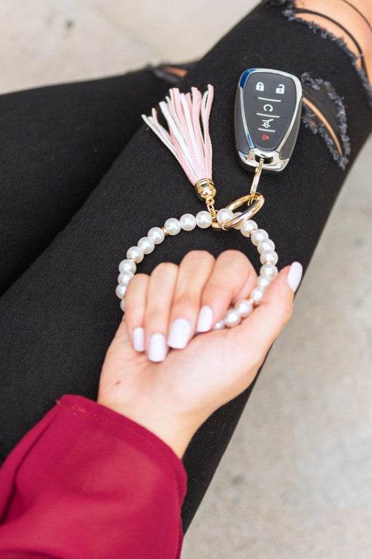 Classic Pearl Key Ring Bracelet - Shop Style & More | Fresh Looks, Everyday Deals & Free Shipping