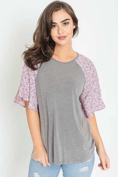 Floral Ruffle Sleeve Tunic - Shop Style & More | Fresh Looks, Everyday Deals & Free Shipping