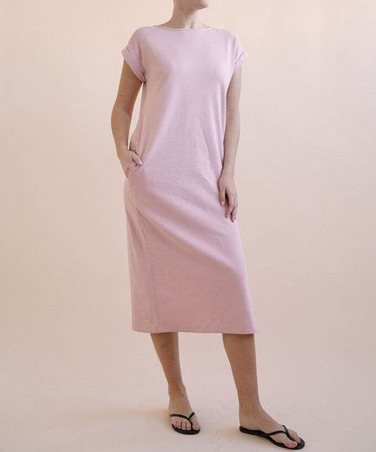 BRUSHED ORGANIC HEMP Side Slit Maxi Dress - Shop Style & More | Fresh Looks, Everyday Deals & Free Shipping