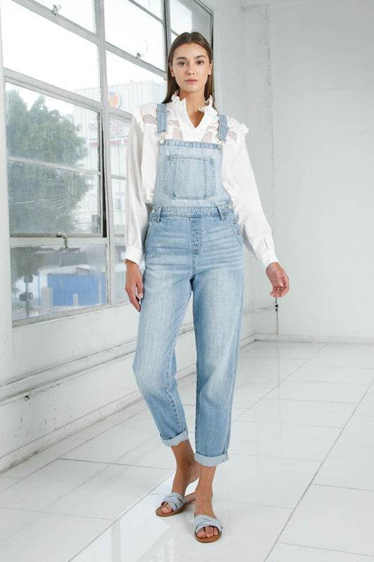 Pocket Detail Denim Overall Jumpsuit - Shop Style & More | Fresh Looks, Everyday Deals & Free Shipping