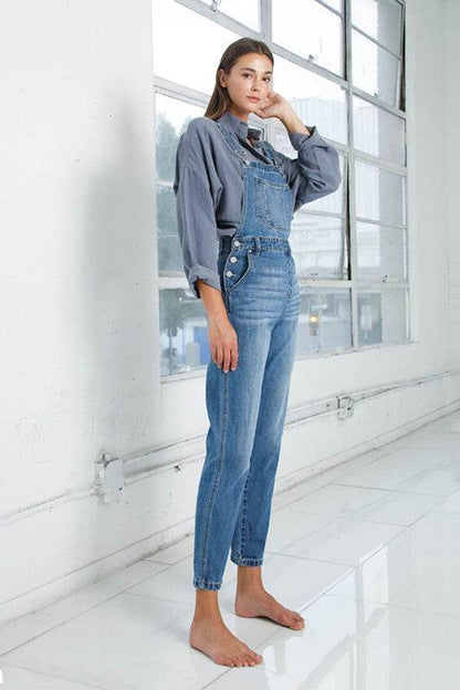 Pocket Detail Denim Overall Jumpsuit - Shop Style & More | Fresh Looks, Everyday Deals & Free Shipping