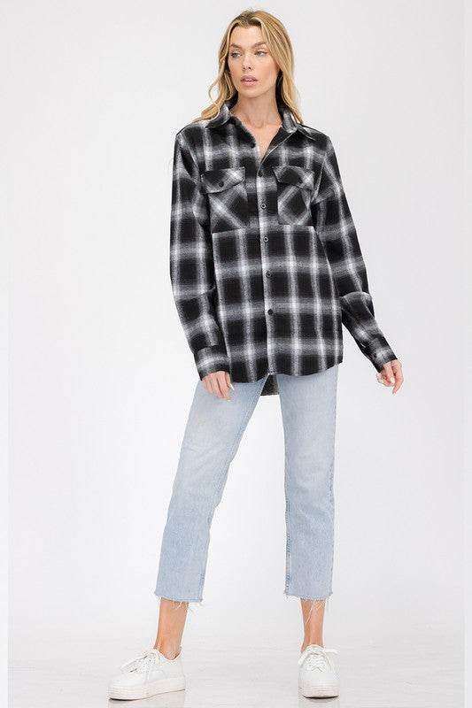 Regular Fit Checker Plaid Flannel Long Sleeve - Shop Style & More | Fresh Looks, Everyday Deals & Free Shipping