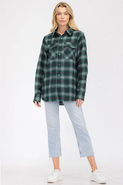Regular Fit Checker Plaid Flannel Long Sleeve - Shop Style & More | Fresh Looks, Everyday Deals & Free Shipping