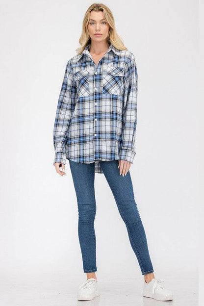 Regular Fit Checker Plaid Flannel Long Sleeve - Shop Style & More | Fresh Looks, Everyday Deals & Free Shipping
