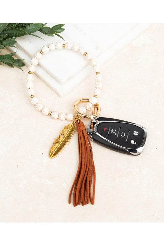 Boho Stone Key Ring Bracelet - Shop Style & More | Fresh Looks, Everyday Deals & Free Shipping