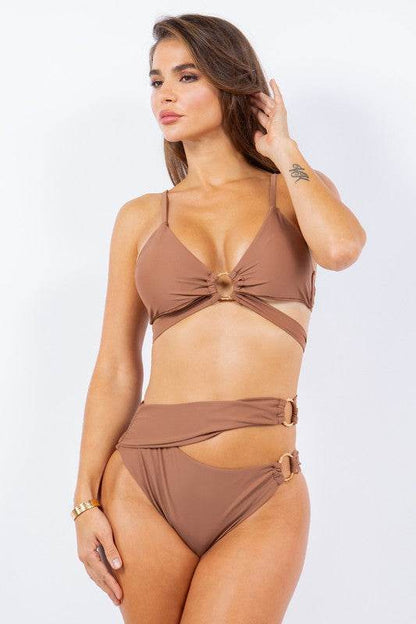 TWO PIECE WRAPPING WITH MULTI O RING BIKINI - Shop Style & More | Fresh Looks, Everyday Deals & Free Shipping