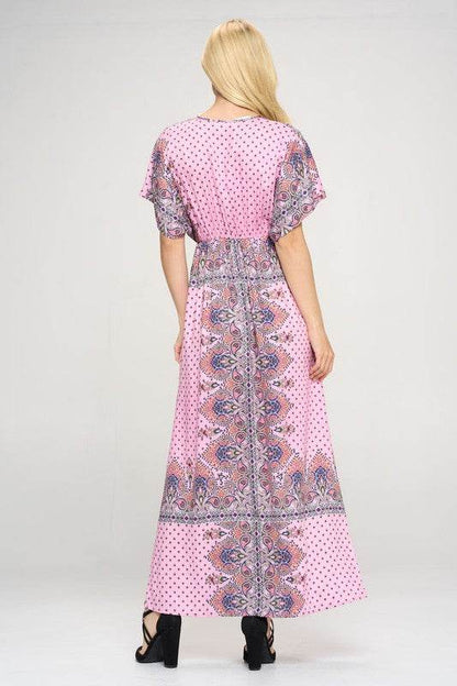Surplice Maxi Dress with Side Slit - Shop Style & More | Fresh Looks, Everyday Deals & Free Shipping