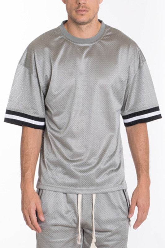 MESH SLEEVE TAPE ATHLETIC TSHIRT - Shop Style & More | Fresh Looks, Everyday Deals & Free Shipping