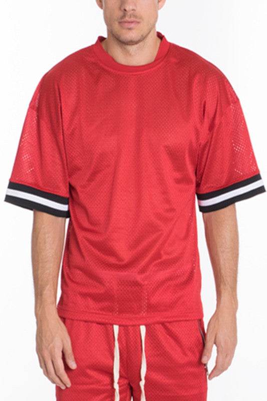 MESH SLEEVE TAPE ATHLETIC TSHIRT - Shop Style & More | Fresh Looks, Everyday Deals & Free Shipping