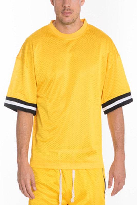 MESH SLEEVE TAPE ATHLETIC TSHIRT - Shop Style & More | Fresh Looks, Everyday Deals & Free Shipping