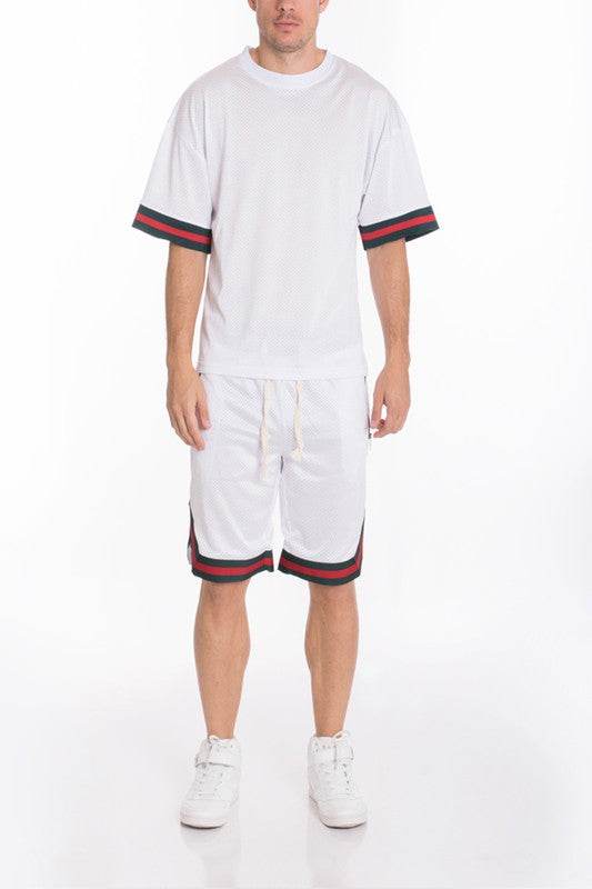 MESH SLEEVE TAPE ATHLETIC TSHIRT - Shop Style & More | Fresh Looks, Everyday Deals & Free Shipping