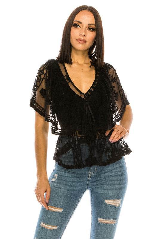 Lace Black tOP - Shop Style & More | Fresh Looks, Everyday Deals & Free Shipping