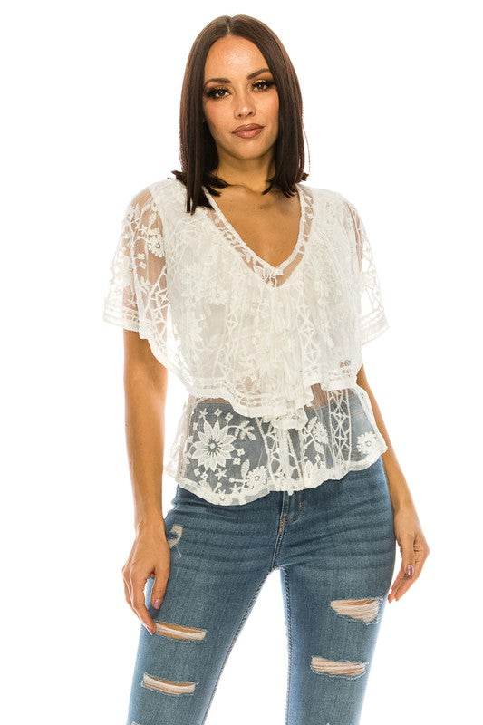 Lace White Top - Shop Style & More | Fresh Looks, Everyday Deals & Free Shipping