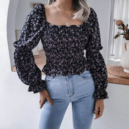 Smocked floral long sleeve top - Shop Style & More | Fresh Looks, Everyday Deals & Free Shipping