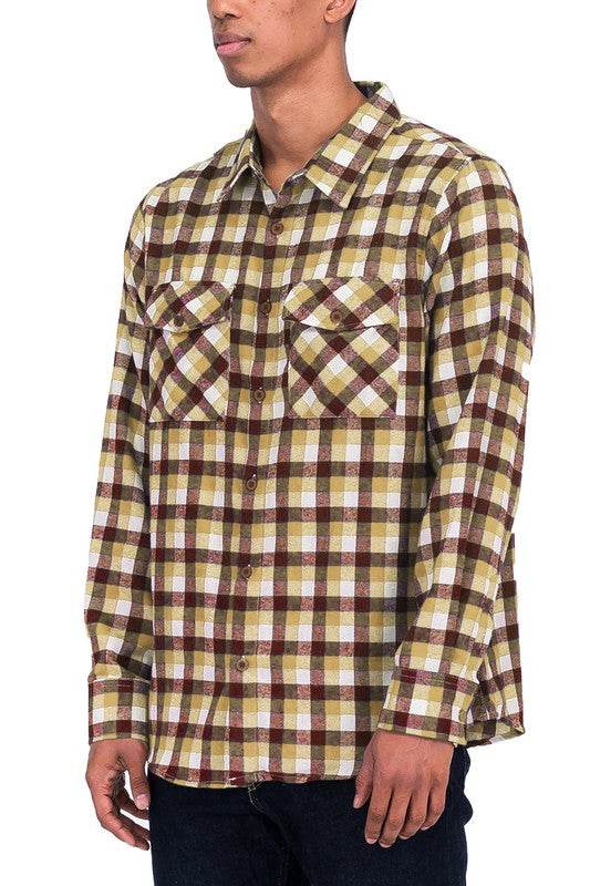 Weiv Regular Fit Checker Plaid Flannel Long Sleeve - Shop Style & More | Fresh Looks, Everyday Deals & Free Shipping