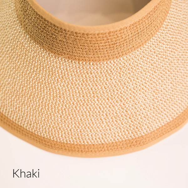 Two Tone Bow Foldable Roll Up Summer Beach Visor - Shop Style & More | Fresh Looks, Everyday Deals & Free Shipping