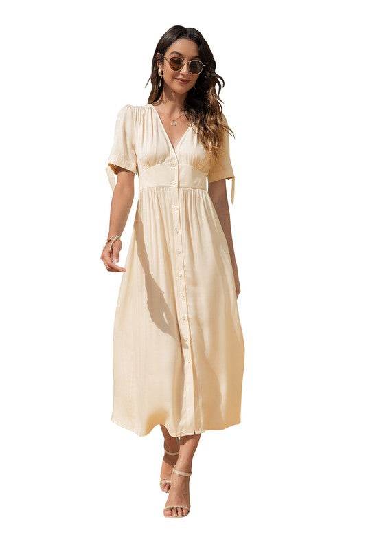 Maxi Dress with buttons on the front - Shop Style & More | Fresh Looks, Everyday Deals & Free Shipping