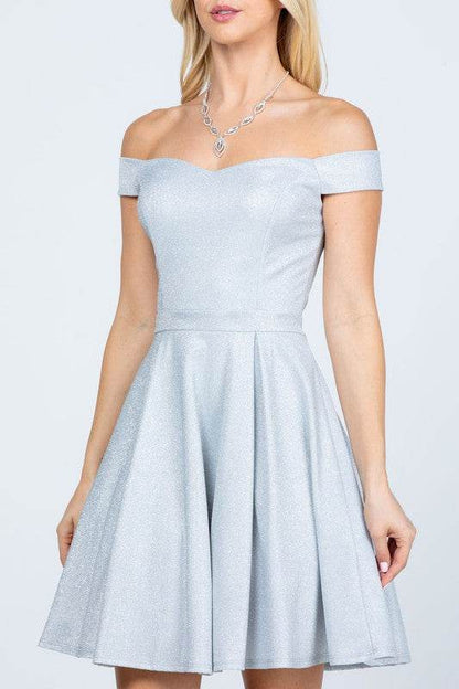 Off the shoulder skater dress jaquard - Shop Style & More | Fresh Looks, Everyday Deals & Free Shipping