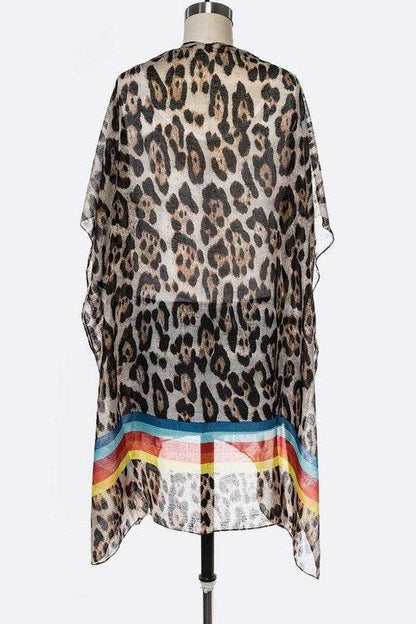 Color Stripe Leopard Kimono - Shop Style & More | Fresh Looks, Everyday Deals & Free Shipping