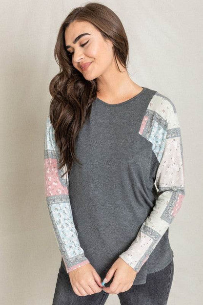 Long Sleeve Patchwork Tunic - Shop Style & More | Fresh Looks, Everyday Deals & Free Shipping