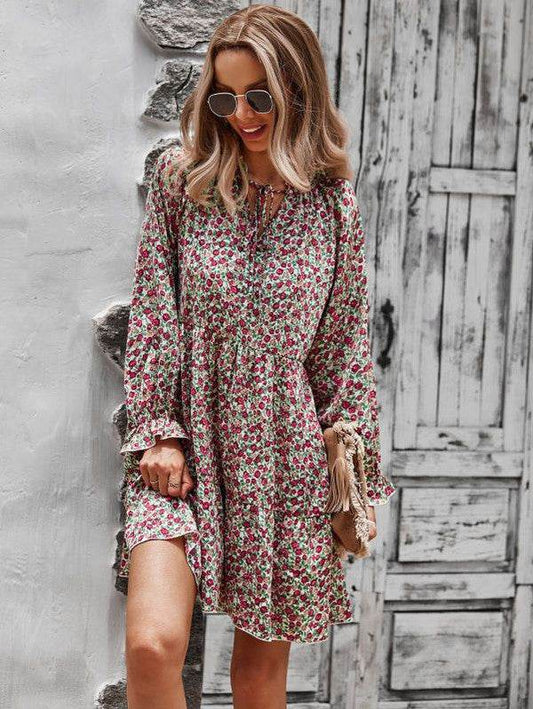 Long sleeve floral printed dress - Shop Style & More | Fresh Looks, Everyday Deals & Free Shipping