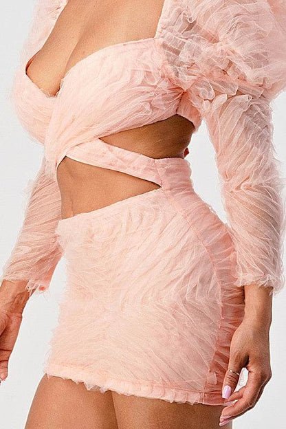 Blush Swirl Mini Dress - Shop Style & More | Fresh Looks, Everyday Deals & Free Shipping