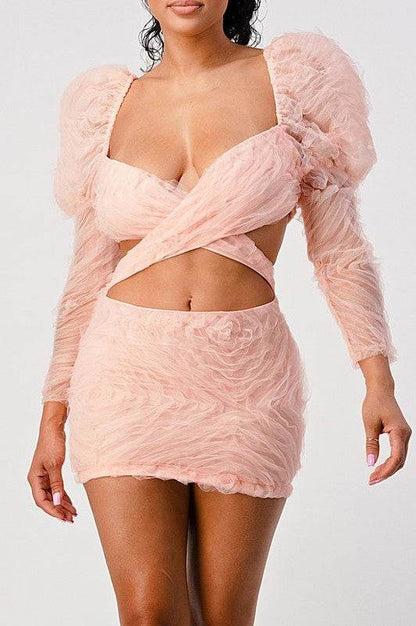Blush Swirl Mini Dress - Shop Style & More | Fresh Looks, Everyday Deals & Free Shipping