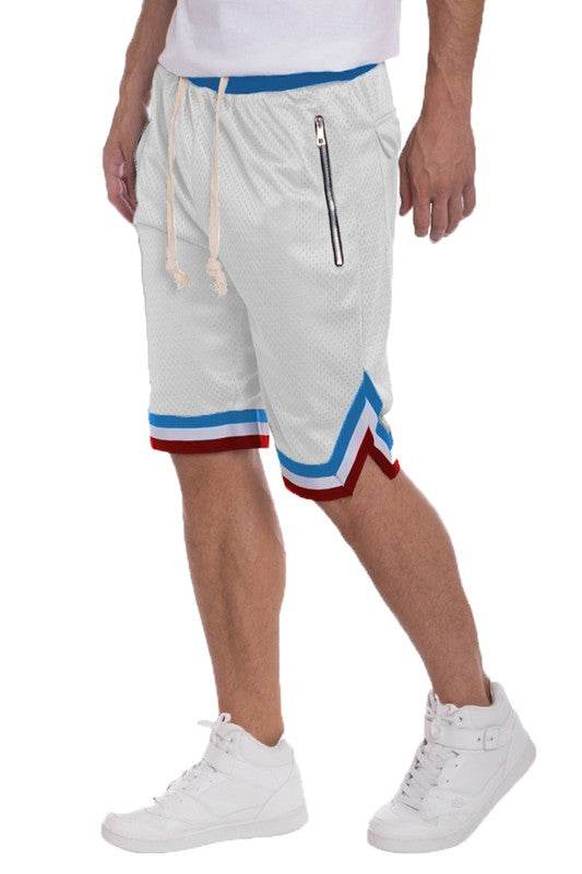 STRIPED BAND SOLID BASKETBALL SHORTS - Shop Style & More | Fresh Looks, Everyday Deals & Free Shipping