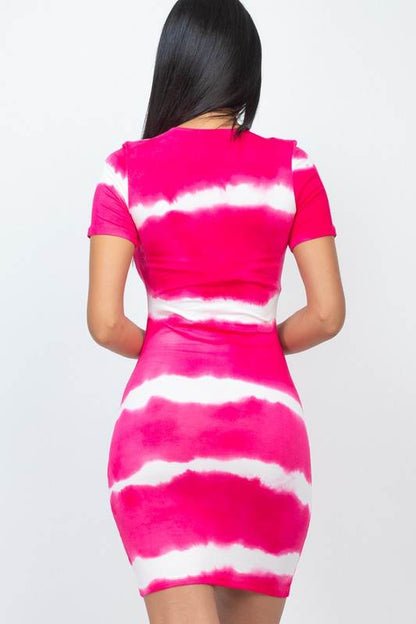 Stripe Tie-Dye Printed Midi Dress - Shop Style & More | Fresh Looks, Everyday Deals & Free Shipping