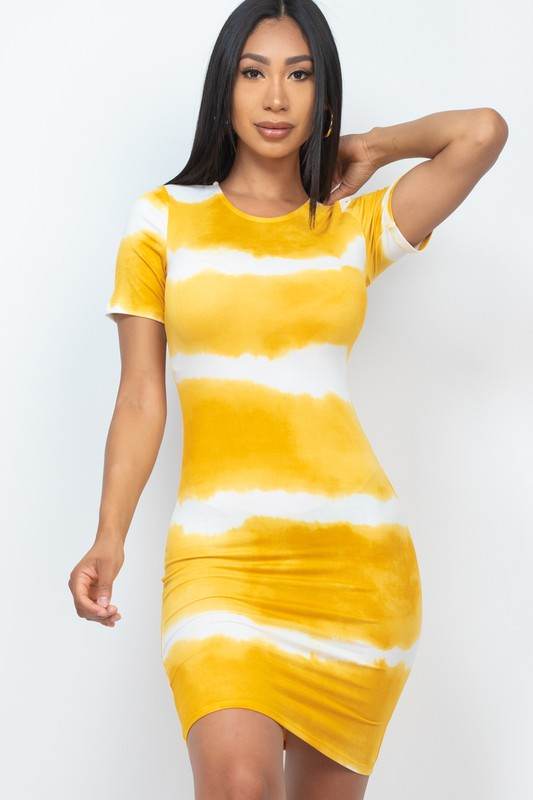 Stripe Tie-Dye Printed Midi Dress - Shop Style & More | Fresh Looks, Everyday Deals & Free Shipping