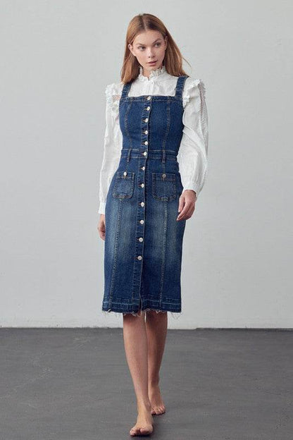 SUSPENDERS DENIM SKIRT - Shop Style & More | Fresh Looks, Everyday Deals & Free Shipping