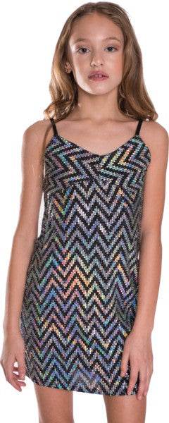 GIRLS SPARKLE STRIPE DRESS - Shop Style & More | Fresh Looks, Everyday Deals & Free Shipping