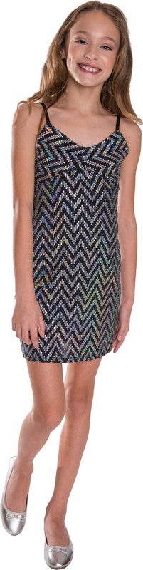 GIRLS SPARKLE STRIPE DRESS - Shop Style & More | Fresh Looks, Everyday Deals & Free Shipping