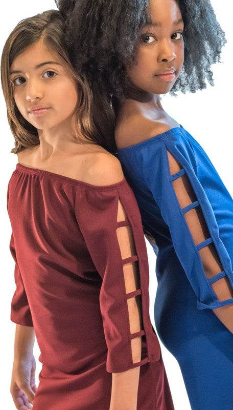 KIDS OFF THE SHOULDER LADDER DRESS - Shop Style & More | Fresh Looks, Everyday Deals & Free Shipping