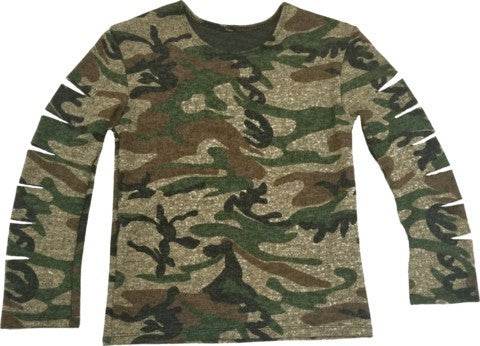 KIDS CAMOUFLAGE CUTSLEEVE TOP - Shop Style & More | Fresh Looks, Everyday Deals & Free Shipping