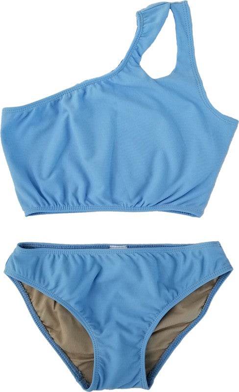 GIRL'S TWO PIECE ONE SHOULDER BATHING SUIT - Shop Style & More | Fresh Looks, Everyday Deals & Free Shipping