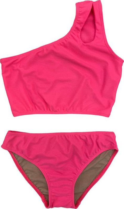 GIRL'S TWO PIECE ONE SHOULDER BATHING SUIT - Shop Style & More | Fresh Looks, Everyday Deals & Free Shipping