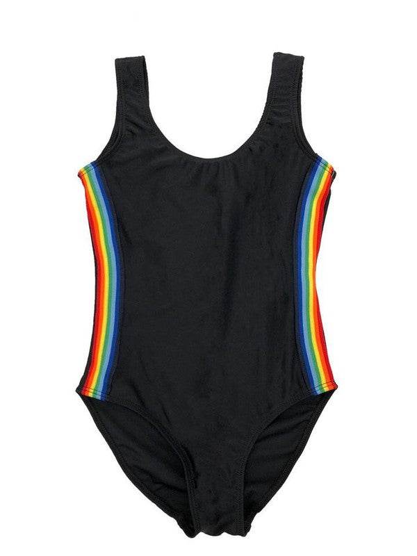 KIDS RAINBOW STRIPE ONE PIECE BATHING SUIT - Shop Style & More | Fresh Looks, Everyday Deals & Free Shipping