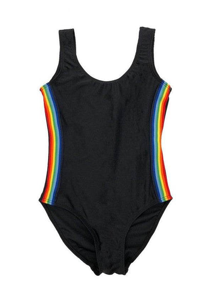 KIDS RAINBOW STRIPE ONE PIECE BATHING SUIT - Shop Style & More | Fresh Looks, Everyday Deals & Free Shipping