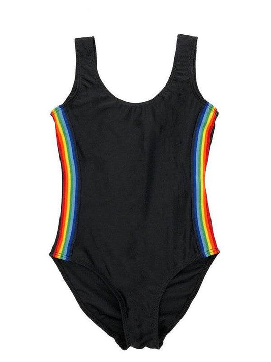 KIDS RAINBOW STRIPE ONE PIECE BATHING SUIT - Shop Style & More | Fresh Looks, Everyday Deals & Free Shipping