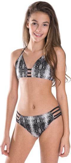 GIRL'S SNAKESKIN LADDER TWO PIECE BATHING SUIT - Shop Style & More | Fresh Looks, Everyday Deals & Free Shipping
