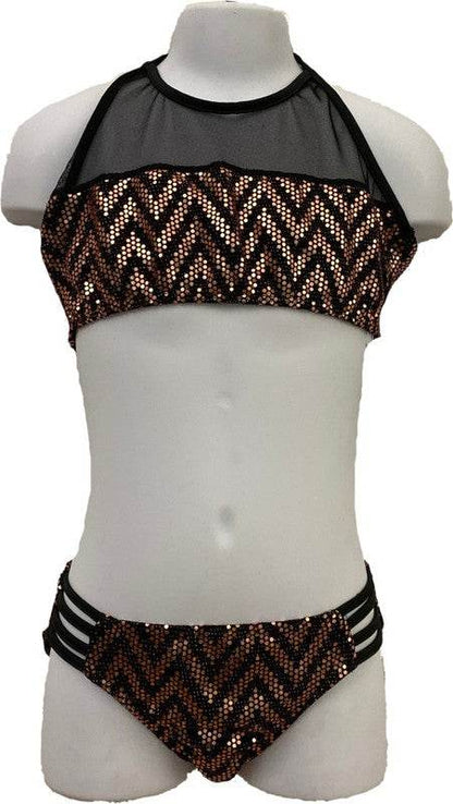 GIRL'S SPARKLE STRIPE TWO PIECE BATHING SUIT - Shop Style & More | Fresh Looks, Everyday Deals & Free Shipping