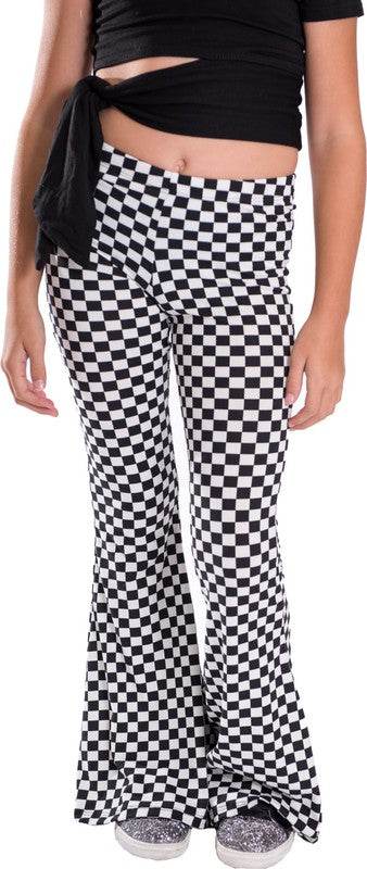 KIDS CHECKERBOARD PRINT BELL BOTTOM PANTS - Shop Style & More | Fresh Looks, Everyday Deals & Free Shipping